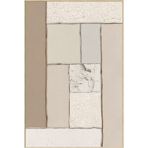 ter Halle Toile Ter Halle avec cadre - Panneaux tissés - Beige - 100 x 100 cm
