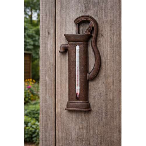 Thermomètre en fonte pour pompe à eau - 8,2 x 1,4 x 19 cm