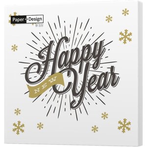 Tovaglioli Duni Happy New Year - 33 x 33 cm - Confezione da 20