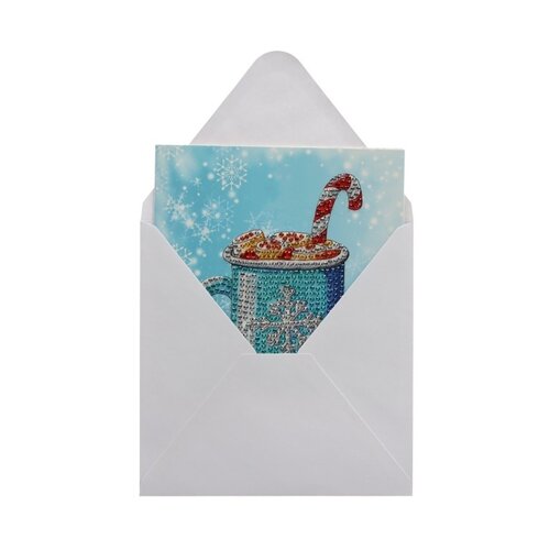 Cartes d'hiver à peindre avec des diamants - Lot de 4