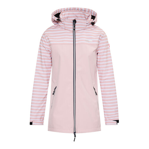 Nordberg Nordberg Maddy - Veste softshell d'été pour femme - Rayures roses Nordberg Nordberg Maddy - Veste softshell d'été pour femme - Rayures roses