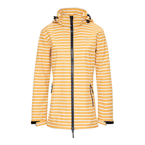 Nordberg Nordberg BRETON - Softshell Outdoor Zomerjas Dames - Geel Gestreept