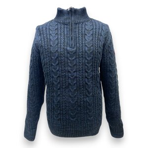 Nordberg Sweter Nordberg Kol z zamkiem błyskawicznym - Mężczyźni - Granatowy Melange