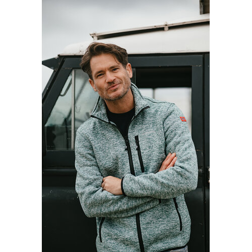 Nordberg Nordberg Frank Fleeceweste – Herren – Herbal Green Melange