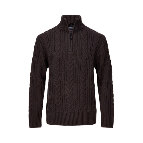Nordberg Nordberg Kol Sweater Half Zip - Heren - Brown