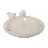 Pro Garden Lissa - Comedero de cerámica blanca de 27 x 19,5 cm