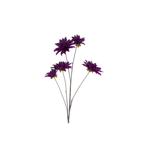 Branche décorative Beau Dahlia - Violet 111 cm