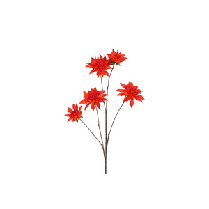 Branche décorative Beau Dahlia - Orange - 111 cm
