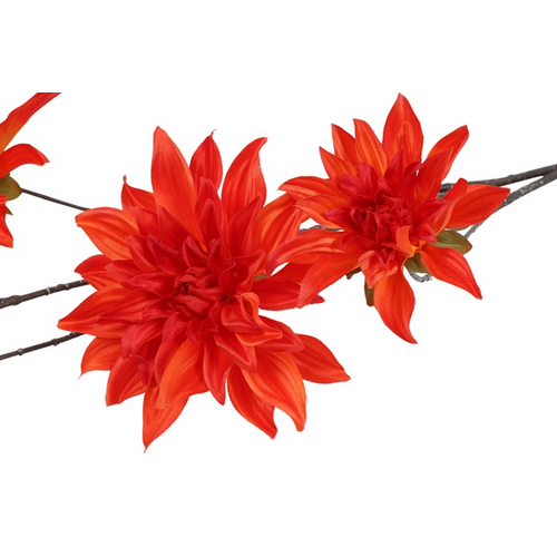 Branche décorative Beau Dahlia - Orange - 111 cm