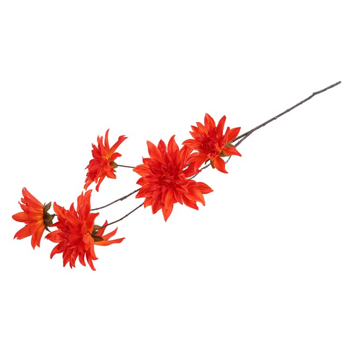 Branche décorative Beau Dahlia - Orange - 111 cm