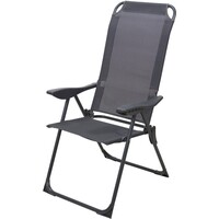 Folding Chair - Sturdy Metal Frame - Grey