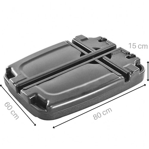 Sonnenschirmständer aus Kunststoff, 60 Liter Fassungsvermögen – 60 x 80 cm