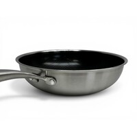 Patelnia wok ze stali nierdzewnej z powłoką zapobiegającą przywieraniu Ø28 cm