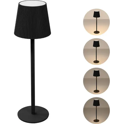 Lampe de table tactile Ø10 x 36 cm - Noire