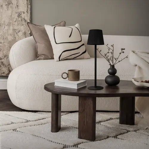 Lampe de table tactile Ø10 x 36 cm - Noire