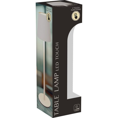 Lampe de table tactile Ø10 x 36 cm - Blanche