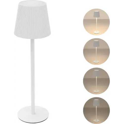 Lampe de table tactile Ø10 x 36 cm - Blanche