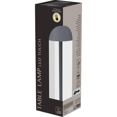 Lampe de table tactile Ø10 x 36 cm - Grise