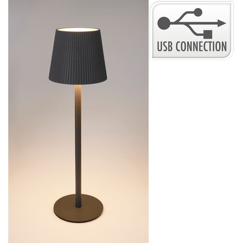 Lampe de table tactile Ø10 x 36 cm - Grise