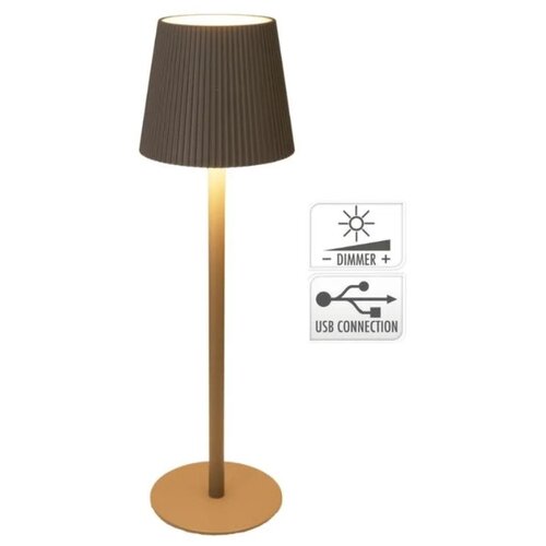 Lampe de table tactile Ø10 x 36 cm - Taupe