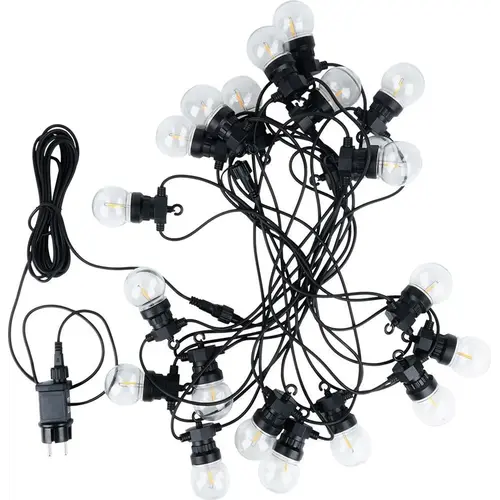 Partylichterkette mit 20 warmweißen LEDs – 14,5 m