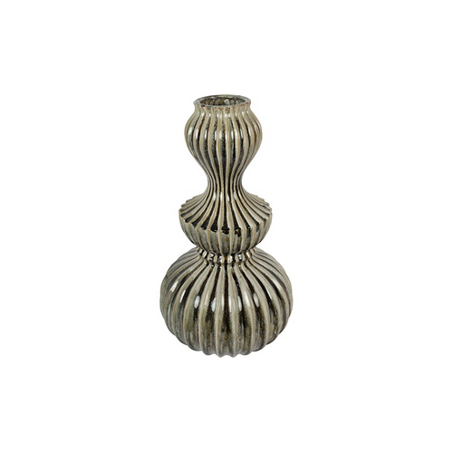 Vase Moïs Vert/Beige XL - Ø32 x 57 cm