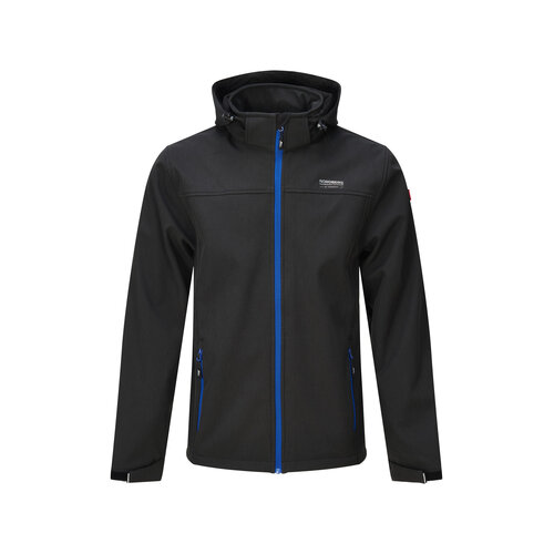 Nordberg Nordberg MATS – Herren-Softshell-Sommerjacke für Outdoor-Aktivitäten – Schwarz/Blau meliert
