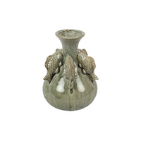 Vase Fischstein Ø17 x 24,5 cm - Grün