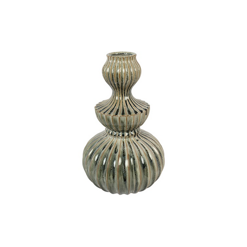 Decostar Vase Moïs - Faïence verte - Ø24 x 38 cm Decostar Vase Moïs - Faïence verte - Ø24 x 38 cm