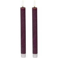 Lot de 2 bougies de table LED Countryfield marron - Hauteur 15 cm