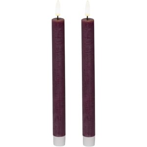 Countryfield Set van 2 stuks Countryfield LED Dinerkaars Bruin - Hoogte 15 cm