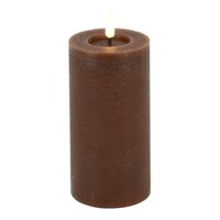 Countryfield LED Pillar Candle - Rustic Brown - Ø7.5 cm - Height 15 cm