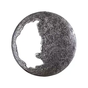 PTMD PTMD Wandpaneel Merve Silber - Ø60 cm