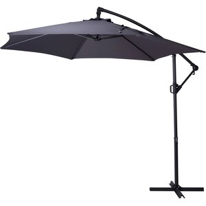 Parasol suspendu professionnel pour jardin - Gris foncé - 300 cm
