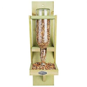 Esschert Design Comedero para pájaros tipo silo de Esschert Design - Madera y cristal - 44,5 cm