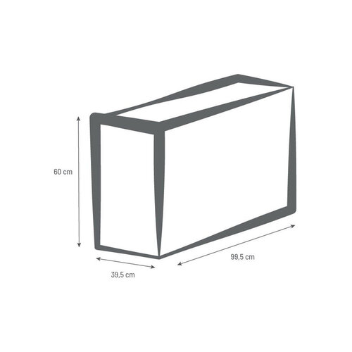 EDA EDA Blumenkasten, 116 Liter – 99,5 x 39,5 cm – Höhe 60 cm – Beige