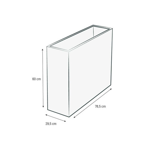 EDA EDA Blumenkasten, 46 Liter – 78,5 x 29,5 cm – Höhe 60 cm – Beige