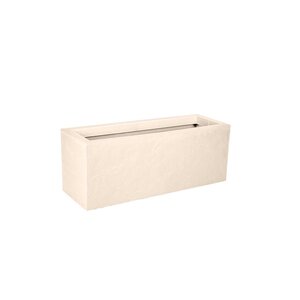 EDA EDA Bloembak Plantenbak 25 liter - 59 x 19,5 cm - Hoogte 22,8 cm - Beige