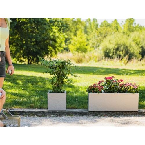 EDA EDA Blumenkasten, 25 Liter – 59 x 19,5 cm – Höhe 22,8 cm – Beige