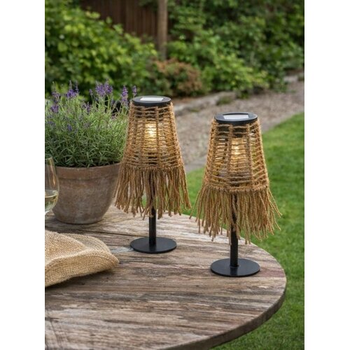 ONO Solar LED Table Lamp - Natural Design - 36 cm
