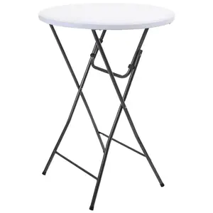 White Outdoor Standing Table - 80 cm x 110 cm