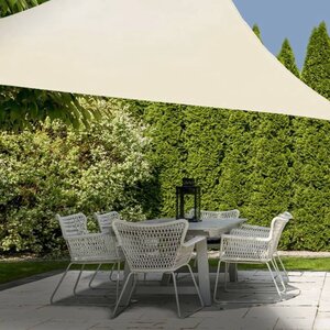 Dreieckiges Schattierungstuch, cremefarben – 3 x 3 x 3 m