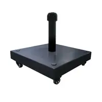 Lesli Living Parasol Base 50 x 50 cm on Wheels - Granite 50 kg - Pole diameter up to 48 mm