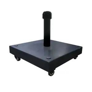 Lesli Living Base per ombrellone Lesli Living 50 x 50 cm su ruote - Granito 50 kg - Diametro palo fino a 48 mm
