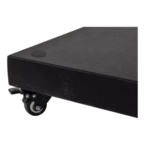 Lesli Living Lesli Living Parasolvoet 50 x 50 cm op Wielen - Graniet 50 kg - Stokdiameter tot 48 mm