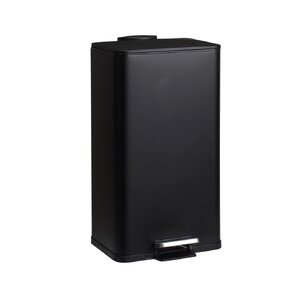 Excellent Houseware Papelera con pedal Excellent Houseware, color negro mate - 30 litros
