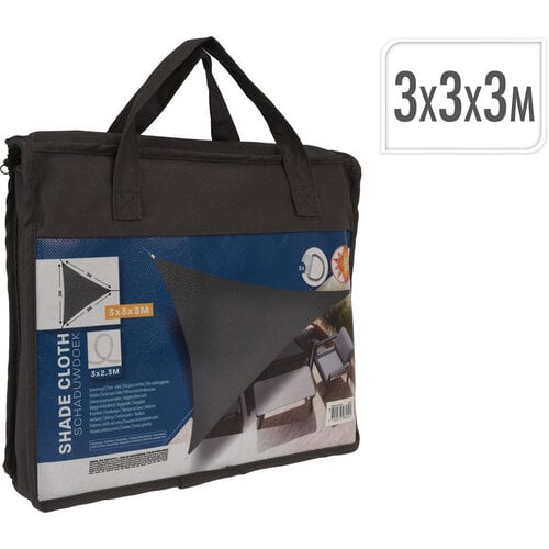Schaduwdoek Driehoek Grijs 3 x 3 x 3 m