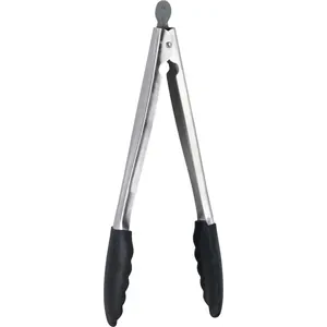 Stainless Steel Grill Tongs – 32 cm Meat Tongs