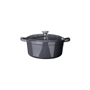 Gusseiserne Kasserolle - Grau 28 cm