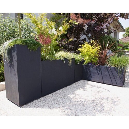 EDA Jardinera EDA - Maceta - 116L - 99,5 x 39,5 x 60 cm - Antracita